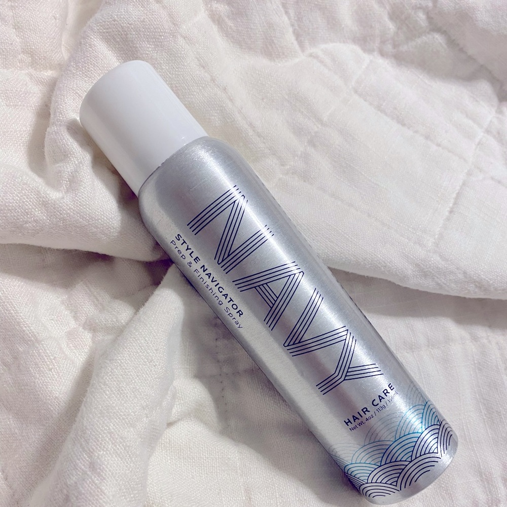 Navy hair care styling spray